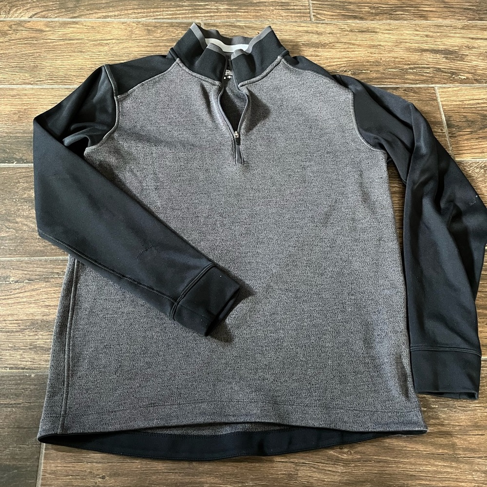 Nike Golf Men's Dri-FIT Gray Black Quarter Zip Pullover Small